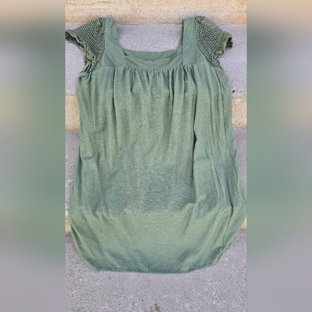 Green Linen Summer Dress